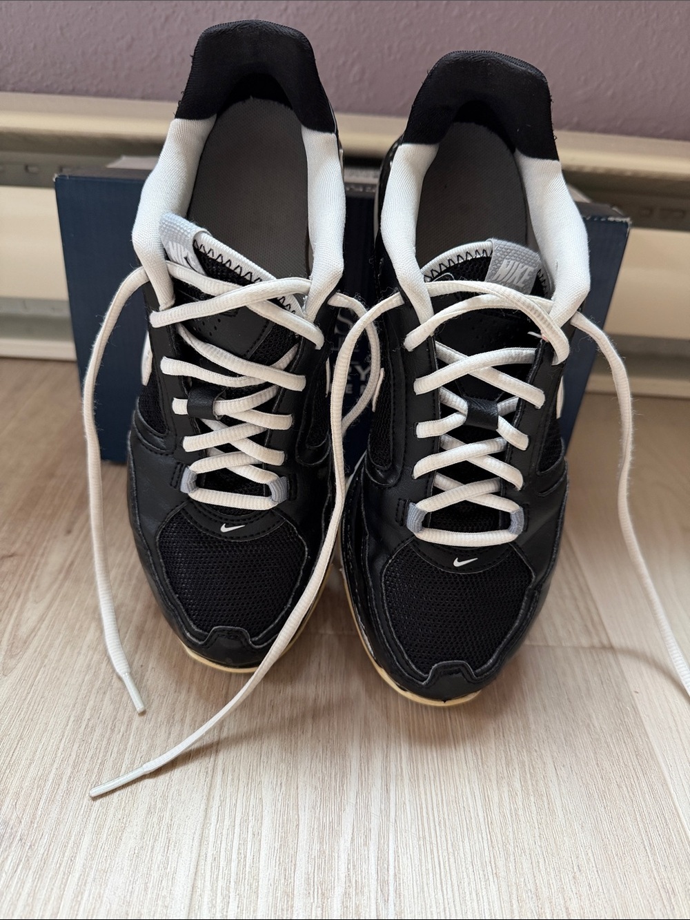 Women’s Black and White Nike MaxAir Diamond  FLX Athletic Sneakers